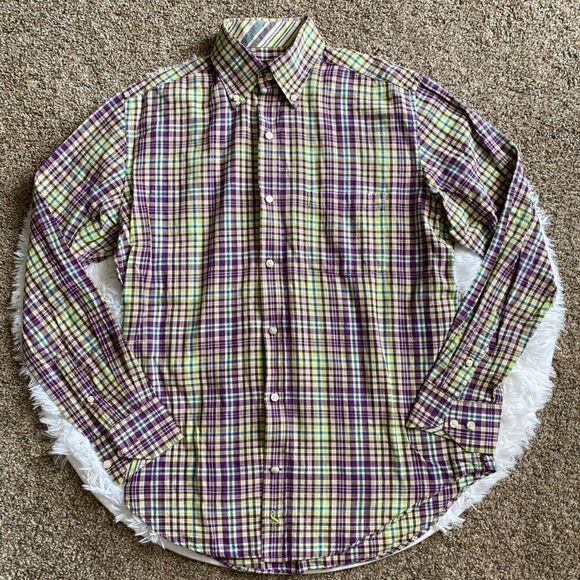 Tailorbyrd Plaid Button Down Shirt Mens Size Medium - Picture 1 of 6